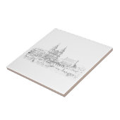 市立建築教会のスケッチ タイル (側面)