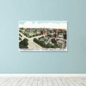 市立病院の航空写真 キャンバスプリント (インサイチュ (ウッドフロア))