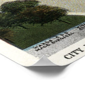 市立病院の航空写真 ポスター (角)