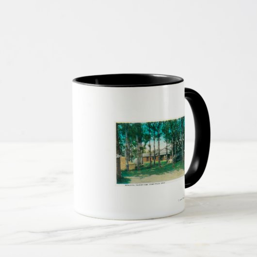 市立観光客パークアイダホ滝IDの表示 マグカップ (正面右)