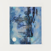 市絵画公園の冬の夜 タペストリー (正面)