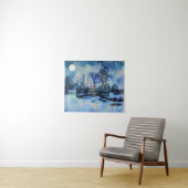 市絵画公園の冬の夜 タペストリー (インサイチュ(横))