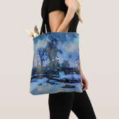 市絵画公園の冬の夜 トートバッグ (クローズアップ)