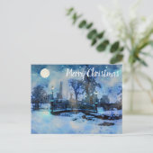 市絵画公園の冬の夜 ポストカード (スタンド正面)