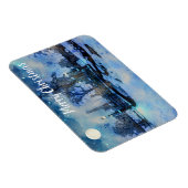 市絵画公園の冬の夜 マグネット (右側)