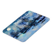 市絵画公園の冬の夜 マグネット (左側)