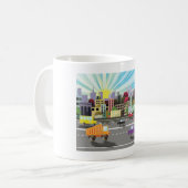 市街並みと交通 コーヒーマグカップ (正面左)