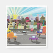 市街並みと交通 スタンダードランチョンナプキン (正面)