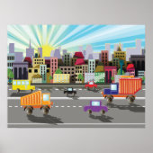 市街並みと交通 ポスター (正面)
