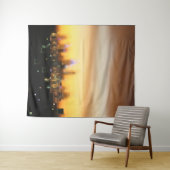 市街灯ピクセルアート タペストリー (インサイチュ(横))