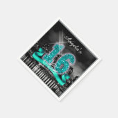 市街灯Sweet sixteenティール（緑がかった色）ID120 スタンダードカクテルナプキン (角)