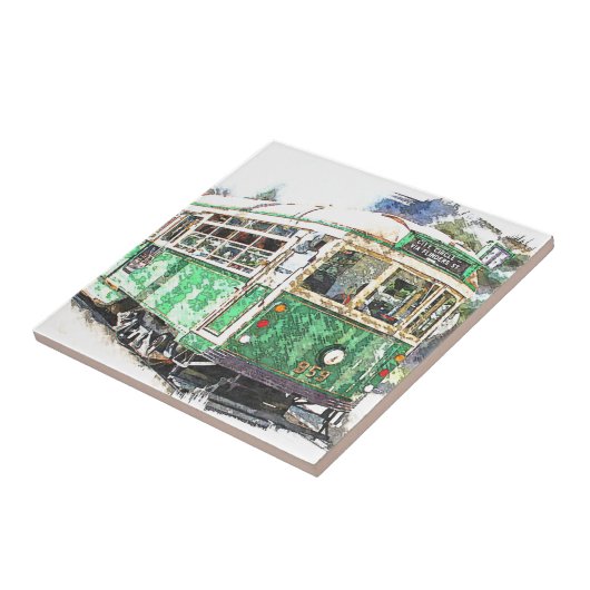 市街電車 タイル (側面)