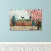 市警の馬 キャンバスプリント (インサイチュ (ウッドフロア))