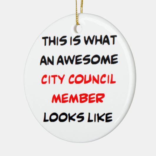 市議会素晴らし員 セラミックオーナメント (左)