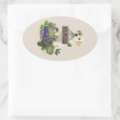 市販の多肉類 楕円形シール (バッグ)