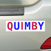 市長のための投票Quimby バンパーステッカー (車上)