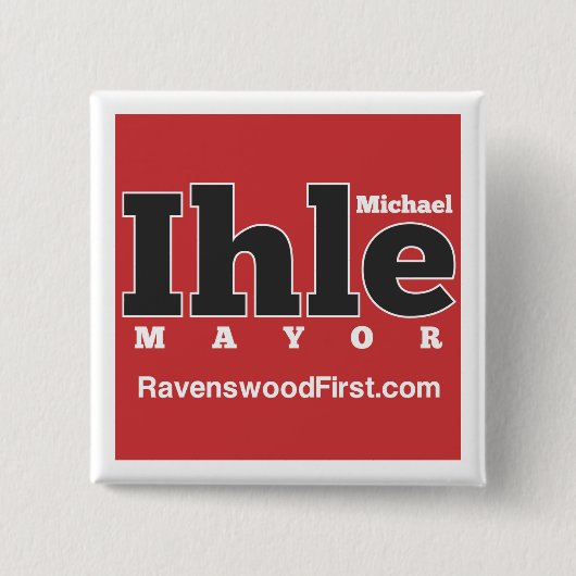 市長のためのButton Ihle 缶バッジ (正面)