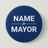 市長パーソナライズされたの色とカスタム文字名 缶バッジ (正面)