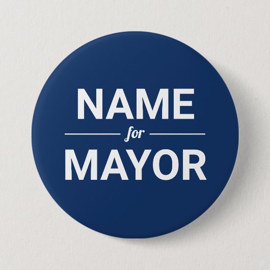 市長パーソナライズされたの色とカスタム文字名 缶バッジ (正面)