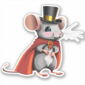 市長服のステッカーにかわいいマウス シール (正面)
