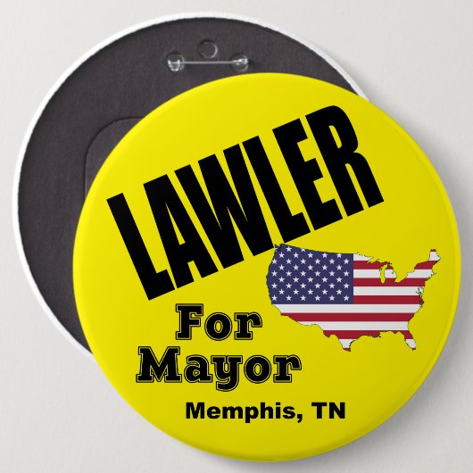 市長選議員 缶バッジ (正面&裏面)