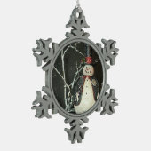 市長 スノーフレークピューターオーナメント (左)