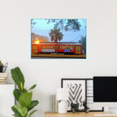 市電、オフから作業 ポスター (ホームオフィス)