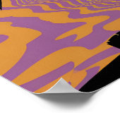 市飛んでいる上のサイケデリックこうもり ポスター (角)