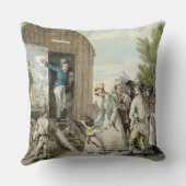 市: ショー、c.1821 (色のlitho) クッション (裏面)