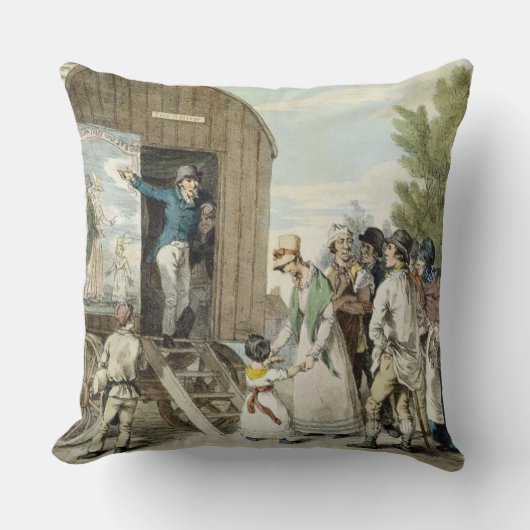 市: ショー、c.1821 (色のlitho) クッション (正面)