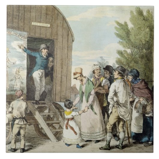 市: ショー、c.1821 (色のlitho) タイル (正面)