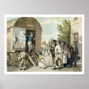 市: ショー、c.1821 (色のlitho) ポスター