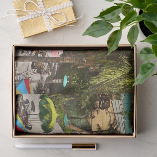 市-マイアミFL -座席プールサイド1941 薄葉紙 (ギフト)