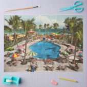 市-マイアミFL -座席プールサイド1941 薄葉紙 (クラフト)