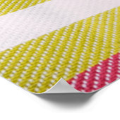 布にスイカのスライス果実のクローズアップ写真 ポスター (角)