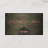 布のテクスチャ | エンボスレタリング 名刺 (正面)