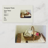 布のバスケット及び計量テープ 名刺 (正面/裏面)