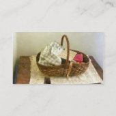 布のバスケット及び計量テープ 名刺 (裏面)