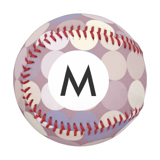 布の円の抽象芸術パターン 野球ボール (正面左)