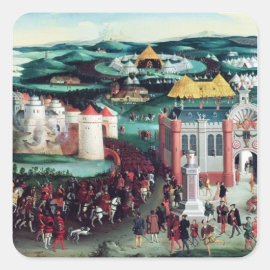 布の場での金ゴールド スクエアシール (正面)