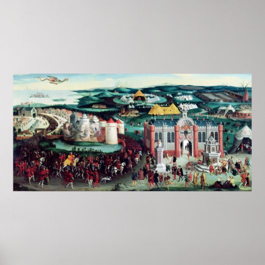 布の場での金ゴールド ポスター (正面)