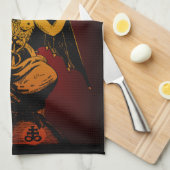 布の悪魔的なヤギ16x24 キッチンタオル (四つ折り)