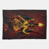 布の悪魔的なヤギ16x24 キッチンタオル (横)