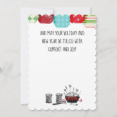 布の概念裁縫キルティングクリスマスカード シーズンカード (裏面)