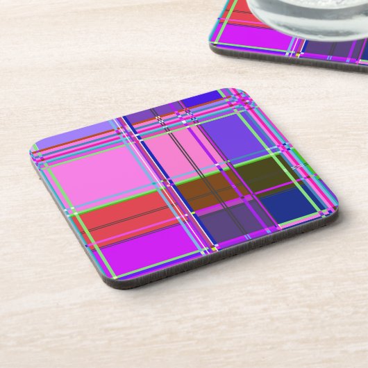 布の色の正方形 コースター (左側)