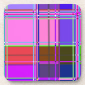 布の色の正方形 コースター (正面)