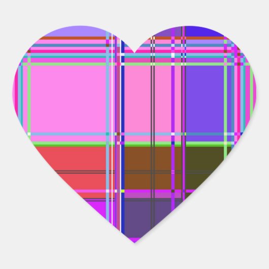 布の色の正方形 ハートシール (正面)