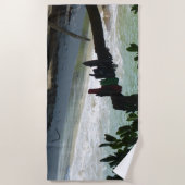 布ぶら下がったが木のビーチタオルに ビーチタオル (正面)