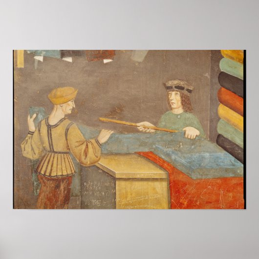 布を測る布商 ポスター (正面)