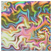 布サイケデリック虹のネオン幾何学的な渦 ファブリック (見本)